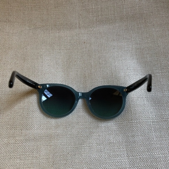 Tory Burch Sunglasses Round Turquoise EUC - Picture 7 of 11